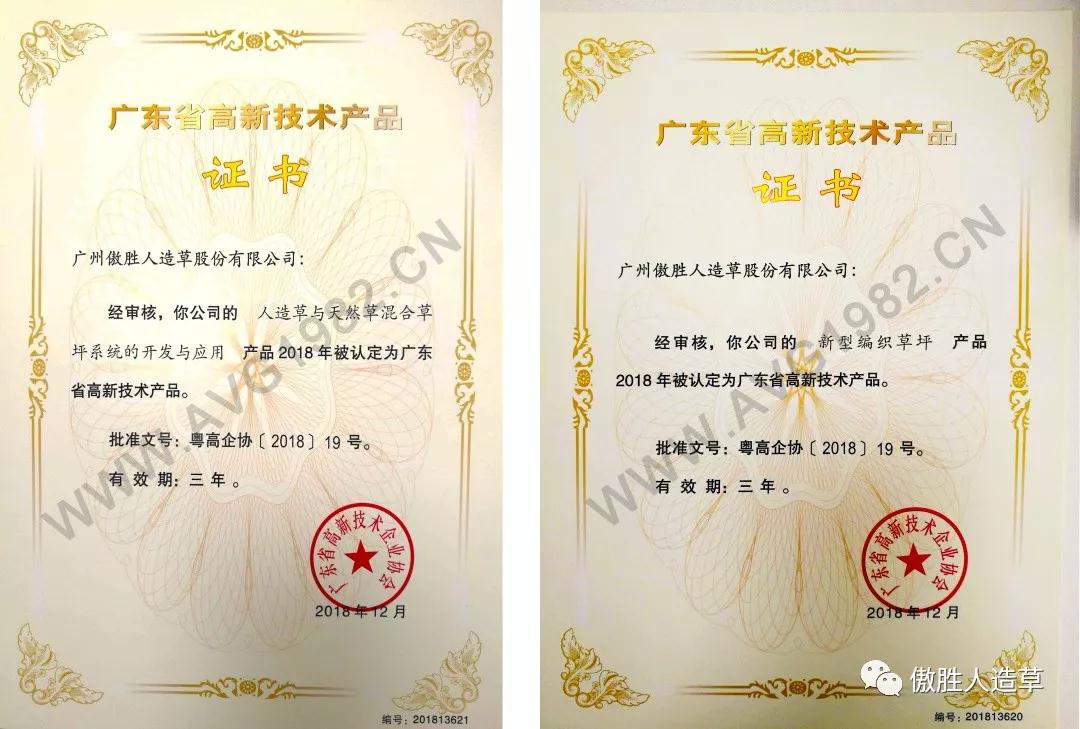 熱烈祝賀AVG傲勝股份再獲兩項“廣東省高新技術產品”證書！