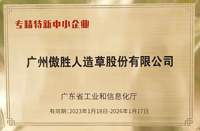 喜報|傲勝股份榮獲廣東省“專精特新中小企業”稱號！